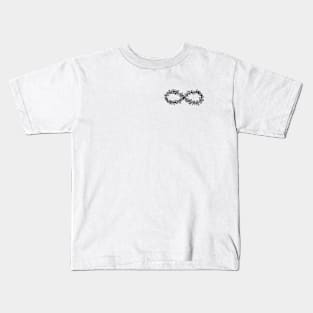 Wildflower Infinity Sign - Autism Awareness - Neurodiversity - Small black Kids T-Shirt